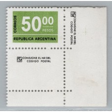 ARGENTINA 1976 GJ 1732ACJ ESTAMPILLA CON COMPLEMENTO NUEVA MINT U$ 50